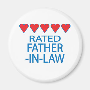 Five Heart Father-In-Law Magnet