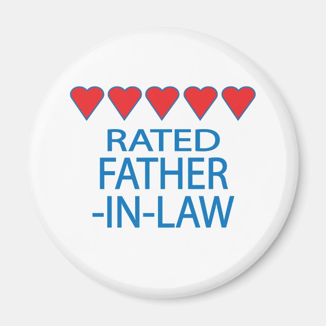Five Heart Father-In-Law Magnet (Front)