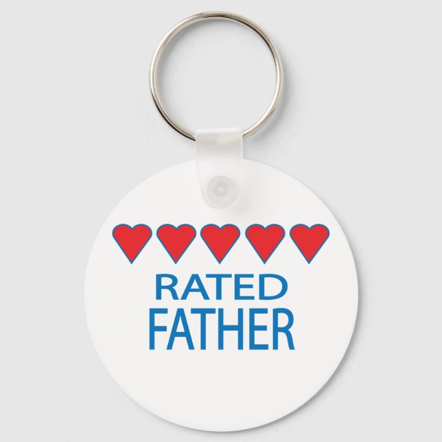 Five Heart Father Key Ring (Front)