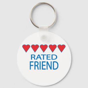 Five Heart Friend Key Ring