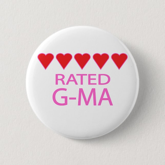 Five Heart G-Ma 6 Cm Round Badge (Front)