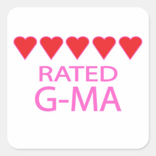 Five Heart G-Ma Square Sticker
