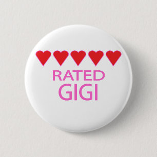 Five Heart Gigi 6 Cm Round Badge