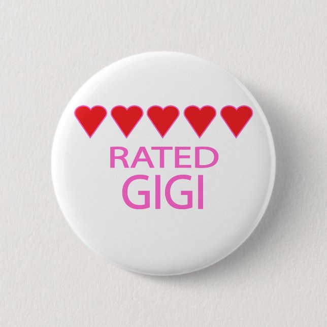 Five Heart Gigi 6 Cm Round Badge (Front)