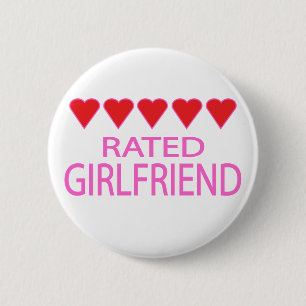 Five Heart Girlfriend 6 Cm Round Badge