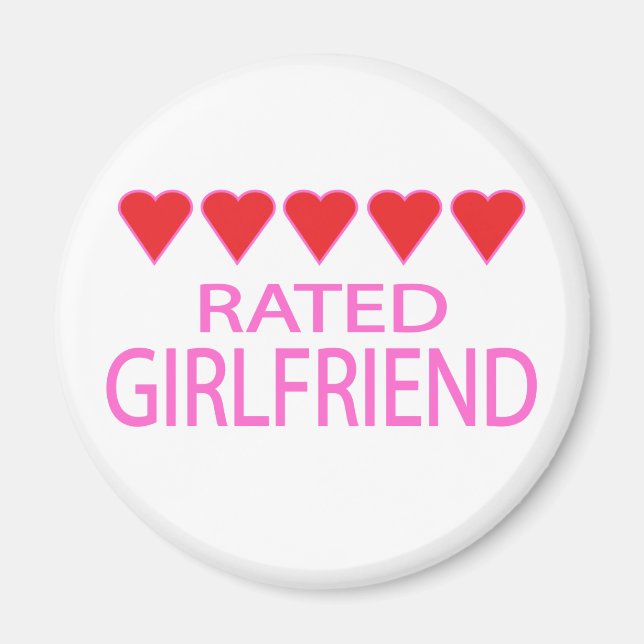 Five Heart Girlfriend Magnet (Front)