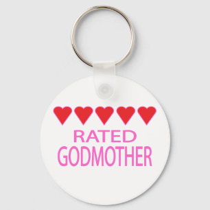 Five Heart Godmother Key Ring
