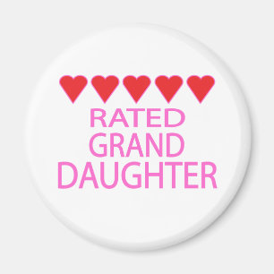 Five Heart Granddaughter Magnet