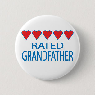 Five Heart Grandfather 6 Cm Round Badge