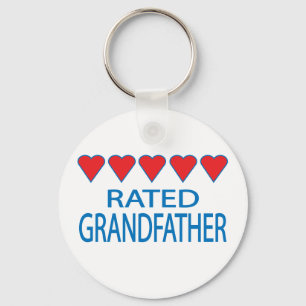Five Heart Grandfather Key Ring