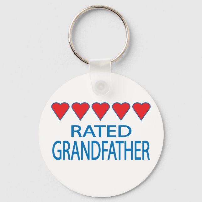 Five Heart Grandfather Key Ring (Front)