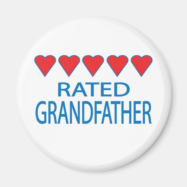 Five Heart Grandfather Magnet (Front)