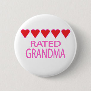 Five Heart Grandma 6 Cm Round Badge