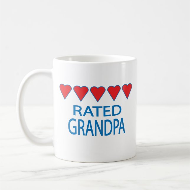 Five Heart Grandpa Coffee Mug (Left)