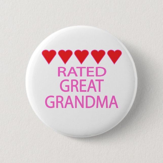 Five Heart Great Grandma 6 Cm Round Badge (Front)