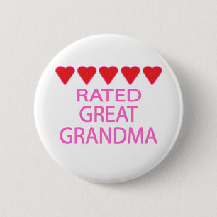 Five Heart Great Grandma 6 Cm Round Badge
