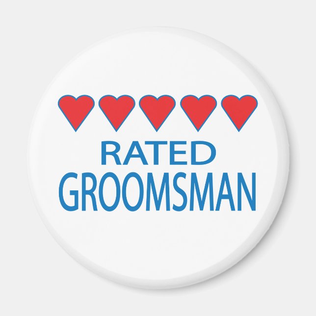 Five Heart Groomsman Magnet (Front)