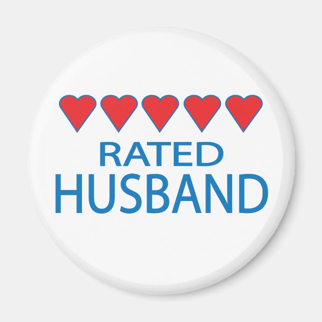 Five Heart Husband Magnet (Front)