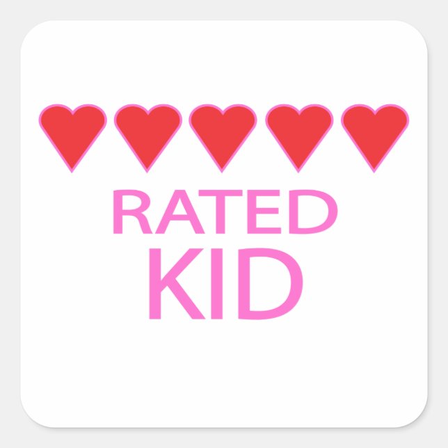 Five Heart Kid  Square Sticker (Front)