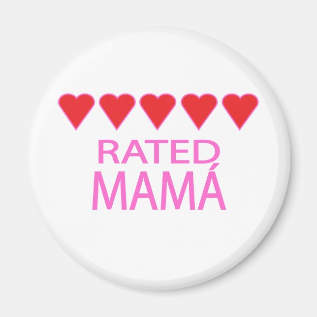 Five Heart Mamá Magnet (Front)