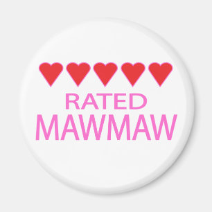 Five Heart MawMaw Magnet