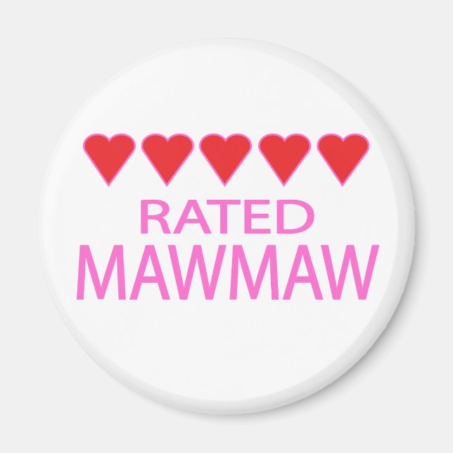 Five Heart MawMaw Magnet (Front)