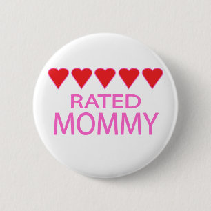 Five Heart Mommy 6 Cm Round Badge