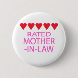 Five Heart Mother-In-Law 6 Cm Round Badge
