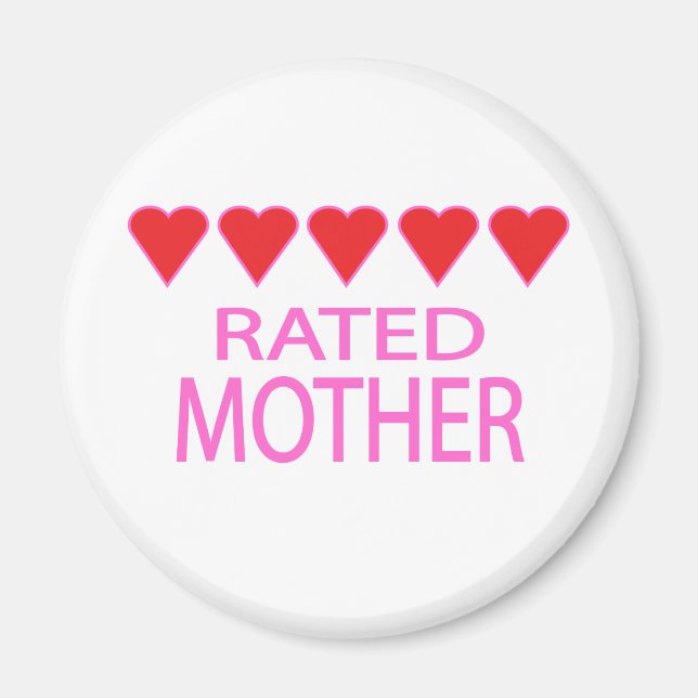 Five Heart Mother Magnet (Front)