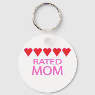 Five Heart Mum Key Ring