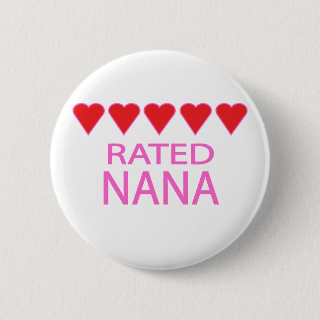 Five Heart Nana 6 Cm Round Badge (Front)
