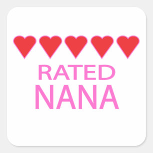 Five Heart Nana Square Sticker
