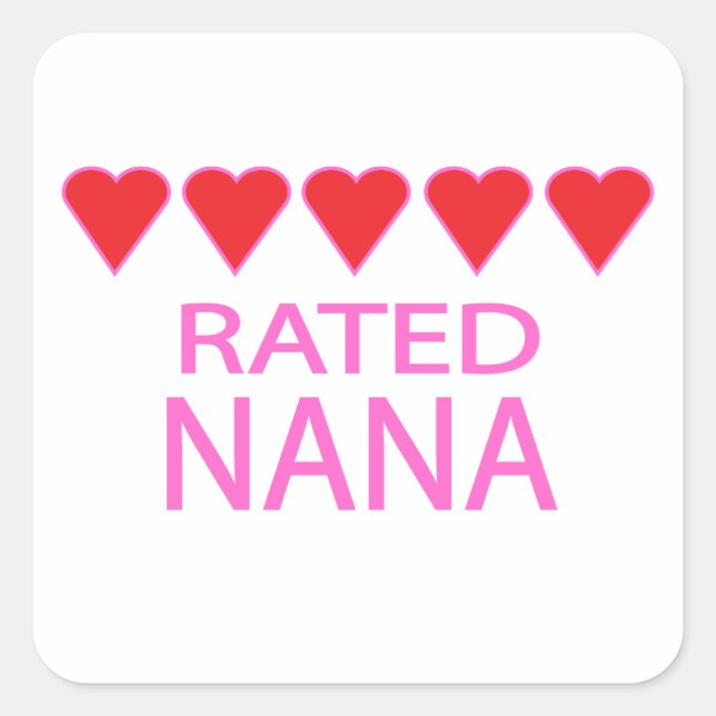 Five Heart Nana Square Sticker (Front)