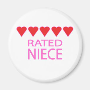 Five Heart Niece Magnet