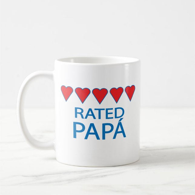 Five Heart Papá Coffee Mug (Left)