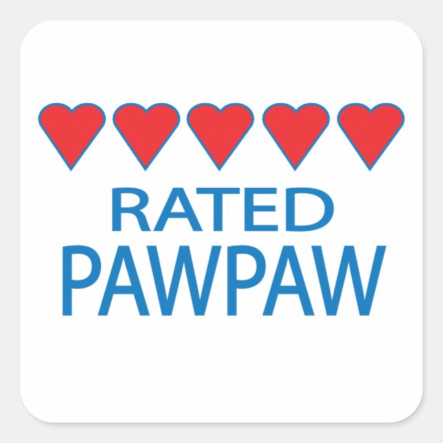 Five Heart PawPaw Square Sticker (Front)