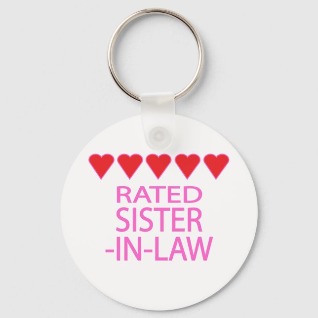 Five Heart Sister-In-Law Key Ring (Front)