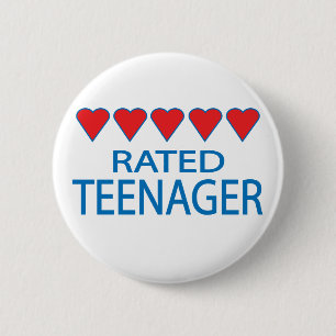 Five Heart Teenager 6 Cm Round Badge