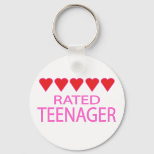 Five Heart Teenager Key Ring