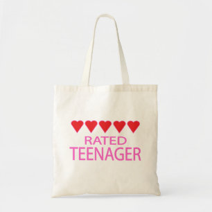 Five Heart Teenager Tote Bag