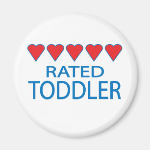 Five Heart Toddler Magnet