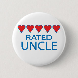 Five Heart Uncle 6 Cm Round Badge
