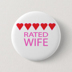 Five Heart Wife 6 Cm Round Badge