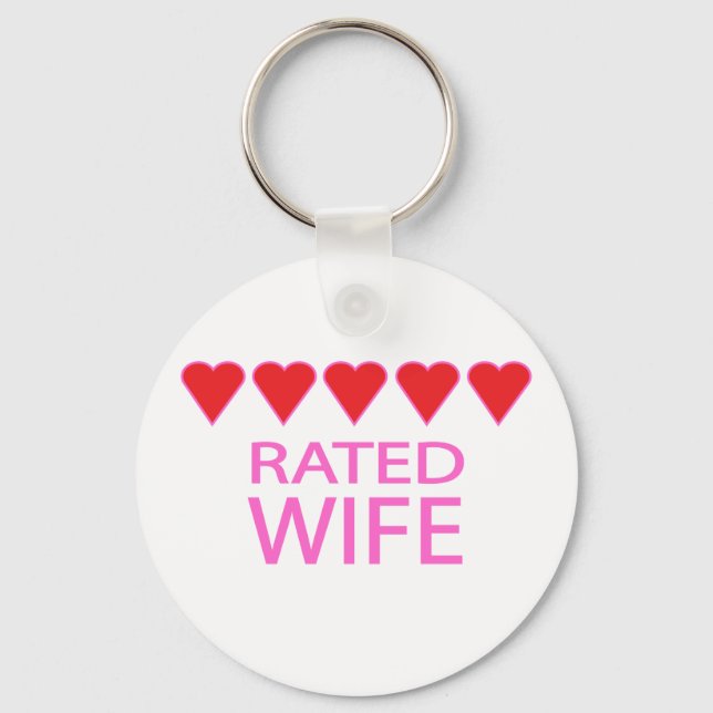 Five Heart Wife Key Ring (Front)