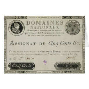 Five hundred livres banknote, 19th June 1791