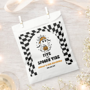 Five Is A Spooky Vibe Halloween 5th Birthday Party Favour Bag