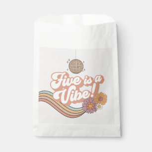Five is a Vibe 5th birthday party plates Favour Bag