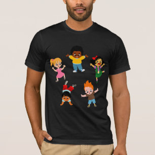 Five Kids Cartoon T-Shirt