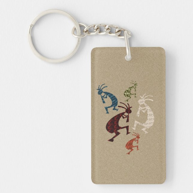 Five Kokopelli Key Ring (Front)