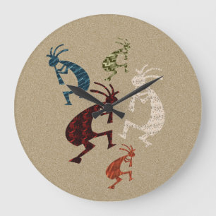 Five Kokopelli Large Clock